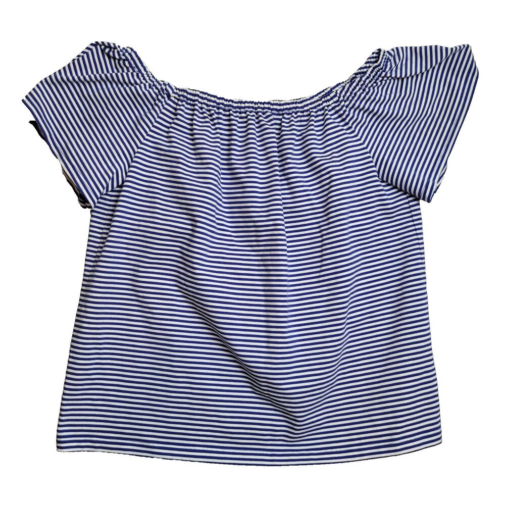 vineyard vines top womens small blue white striped nautical preppy travel cruise